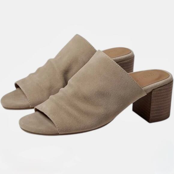 NIB Gentle Souls by Kenneth Cole 9M Chas Comfort Open Toe Heeled Sandals Suede - Picture 11 of 12